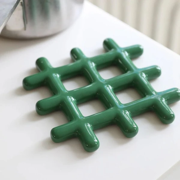 Dessous de Plat en Céramique - Grid - Vert