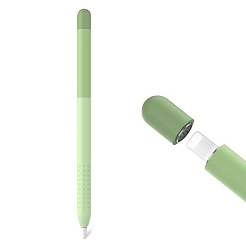 Delidigi Étui Apple Pencil 1ère Génération, Dégradé de Couleur Silicone Case Cover Protection Coque Accessoires pour poignée Compatible avec Apple Pencil 1ère Génération (Vert)