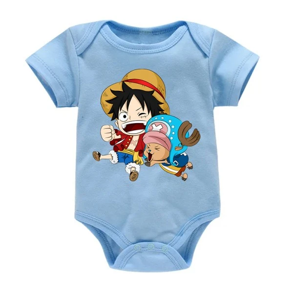 Funny Luffy and Chopper Baby One Piece Outfit Bodysuit
