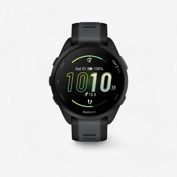 Montre connectée gps de running garmin forerunner 165 noir/gris foncé