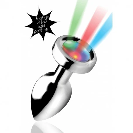 Plug Anal Bijou Lumineux LED - Achetez Rosebud Plug Anal Pas Cher