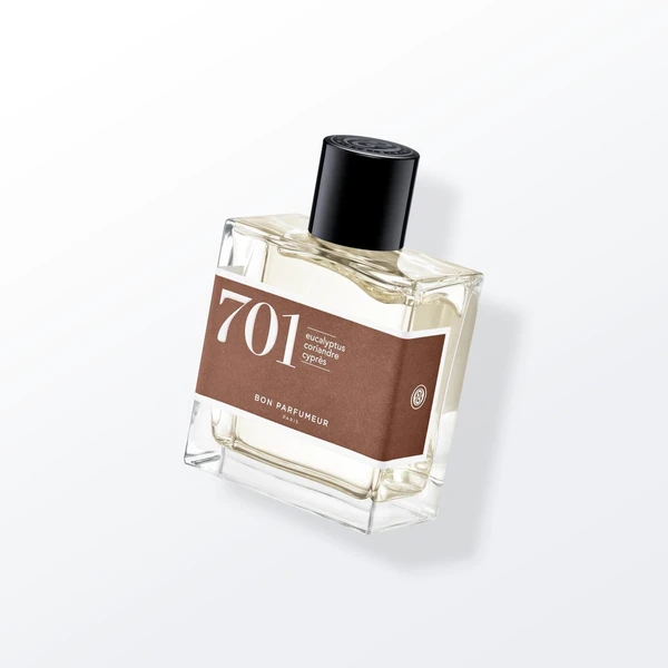 Eau de parfum 701 à l'eucalyptus, à la coriandre et au cyprès