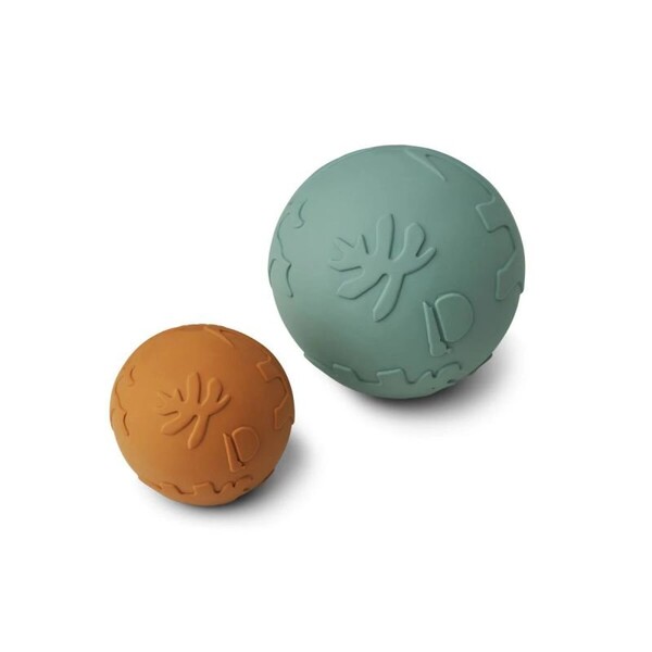2 balles en caoutchouc | Dino Peppermint et Moutarde - Liewood