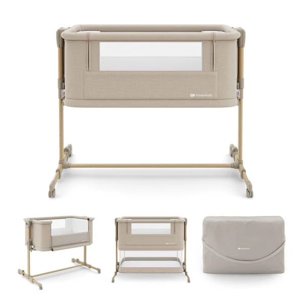 Lit cododo bébé Nestee Grow 2 beige wood