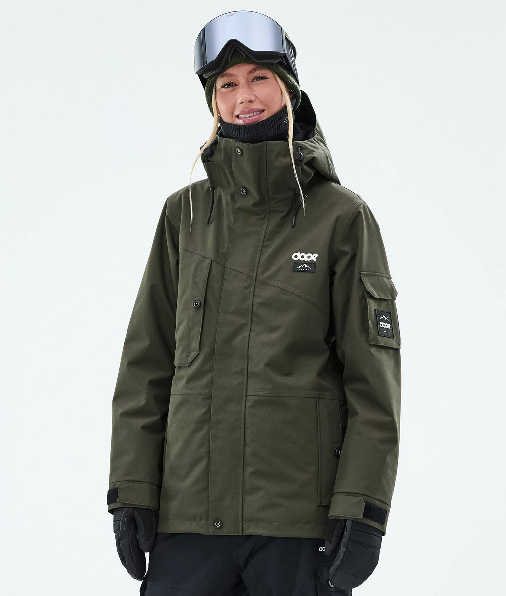 Dope Adept W Veste de Ski Femme Olive Green