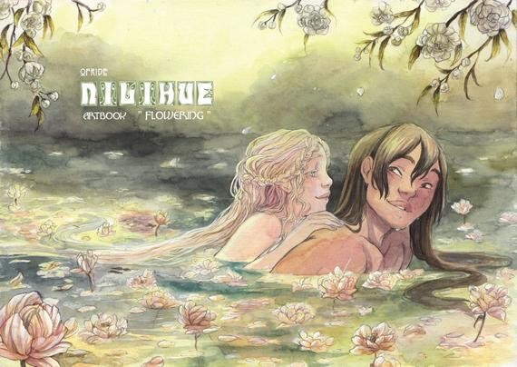 FLOWERING artbook et &quot;Night Flower&quot; Enamel Pin