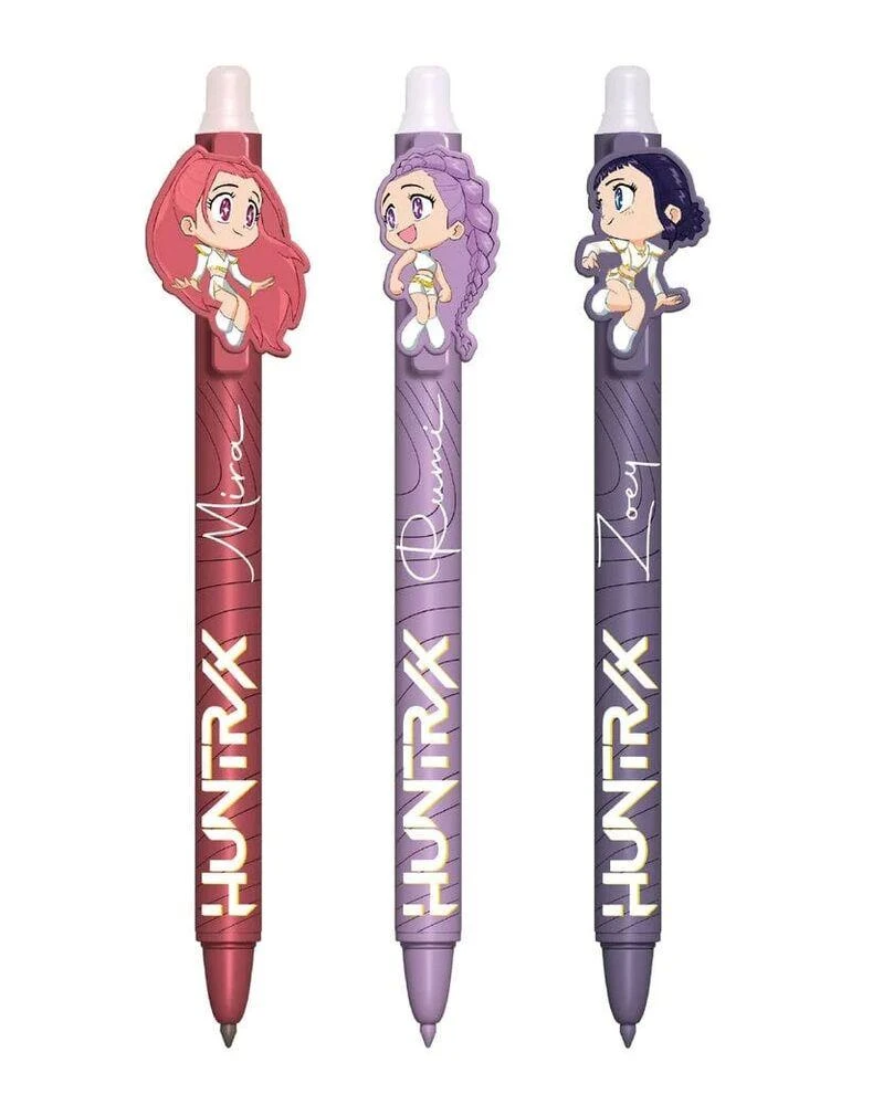 KPOP DEMON HUNTERS - PACK DE 3 STYLOS EFFACABLE
