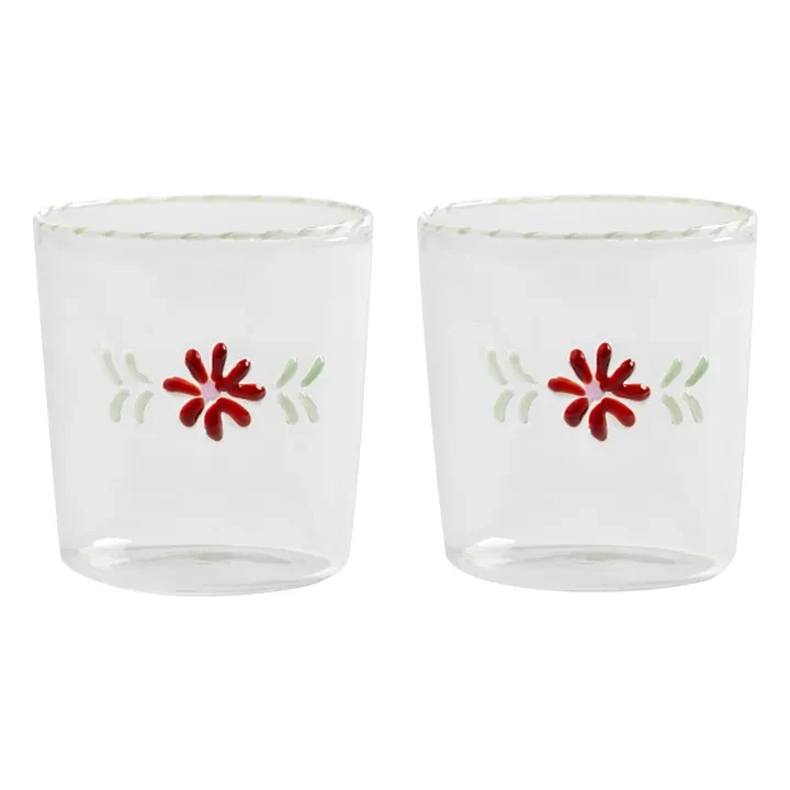 &Klevering - Verres Flora - Set de 2 - Rouge | Smallable