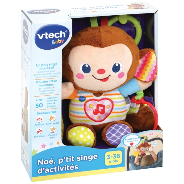 VTech - Jouet d'Éveil Noé P'tit Singe d'Activités