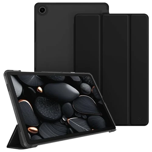 FINTIE Coque pour Samsung Galaxy Tab A9 Plus (Tab A9+) 11 Pouces 2023 (SM-X210/X216/X218), Etui Transparent Givré Housse Fine et Légère, Protection pour Galaxy Tab A9 Plus 2023, Noir