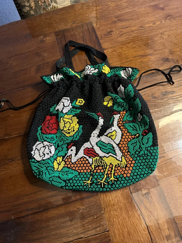 Sac en perles vintage année 70