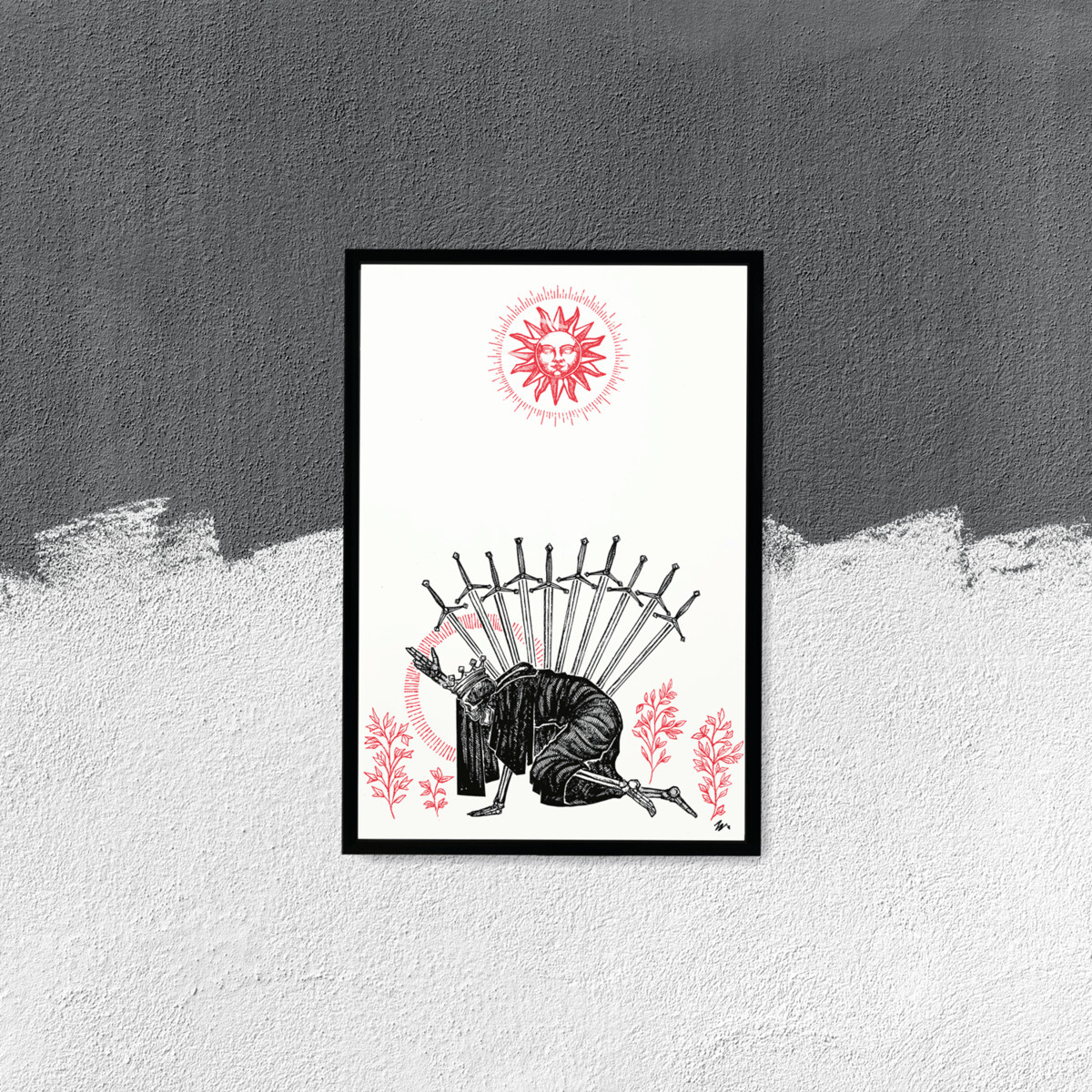 "Ten of Swords” 13"x19"