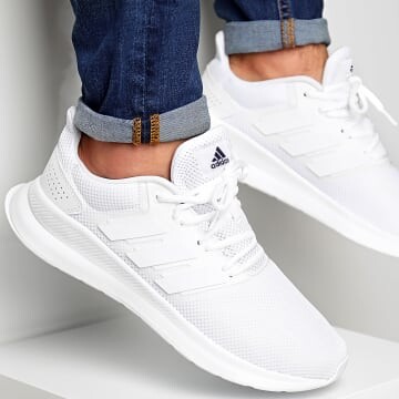 adidas - Baskets Runfalcon G28971 Footwear White Core White - LaBoutiqueOfficielle.com
