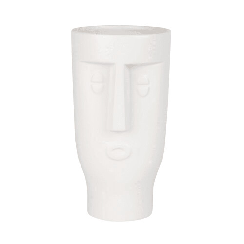 Vase visage en dolomite blanche H23 | Maisons du Monde