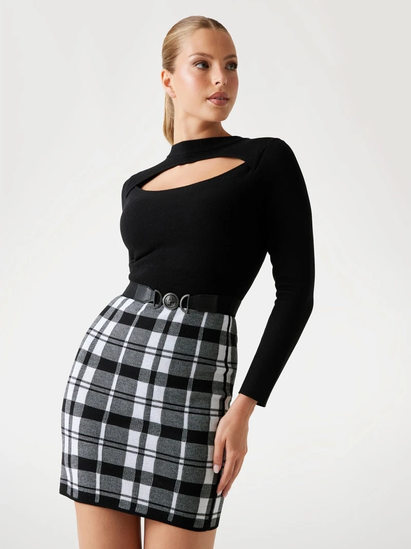 Mini robe-pull laine mélangée