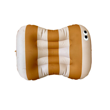 Coussin de siège gonflable - Rayures Moutarde/Nude
