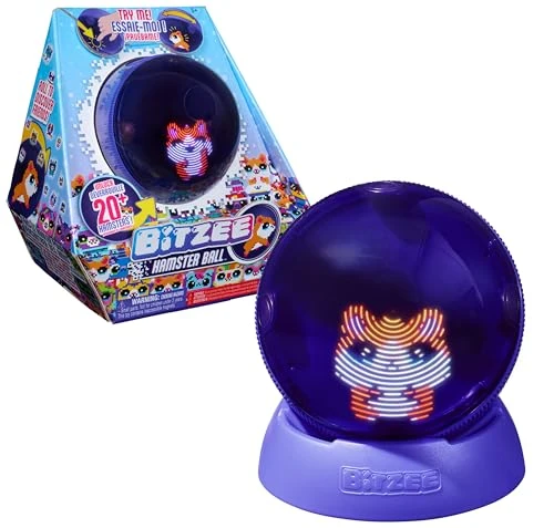 Bitzee Boule Hamster - Mon Animal Interactif - Animal Digital Qui Réagit Au Toucher Et Aux Mouvements - Ecran Tactile avec 20 Animaux Interactifs - Sons Réactions Jeux - Jeu pour Enfant 5 et +