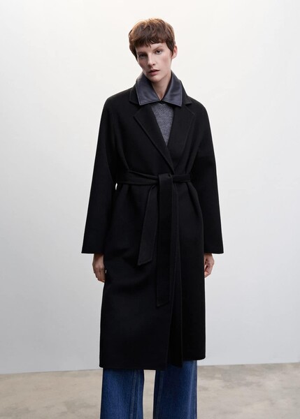 Manteau fait main avec ceinture -  Femme | Mango France