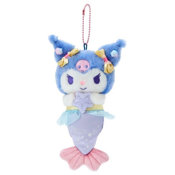 Kuromi Plush Mascot Holder Keychain Mermaid Sanrio Japan