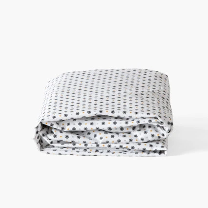 Housse de couette percale de coton Neo anthracite géométrique