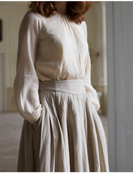 Haut  Ziema  en coton crème