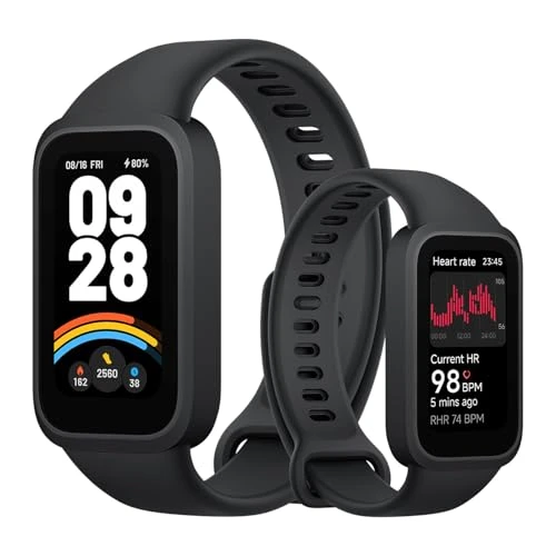 XIAOMI Smart Band 9 Active, Bracelet connecté pour Le Sport, Montre, écran TFT 37mm, taux de rafraîchissement élevé de 60 Hz, autonomie de 18 Jours,5 ATM, iOS et Android, Noir