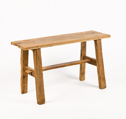 banc teck recyclé 90X28X50