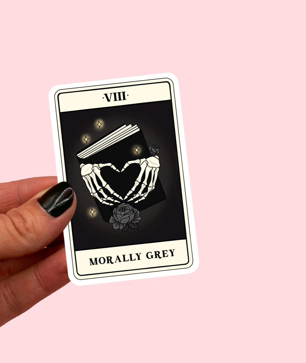 Morally grey tarot Card Sticker | book lover | bookish gift | book sticker | bujo | book tropes