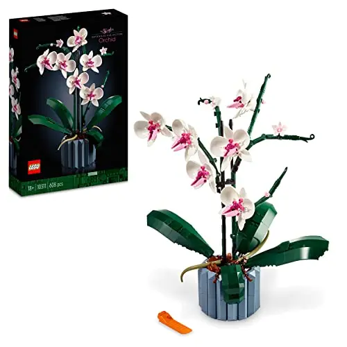 LEGO 10311 Icons L’Orchidée Plantes avec Fleurs Artificielles d'Intérieur pour Décoration de Maison, Loisirs Créatifs pour Adultes, Collection Botanique