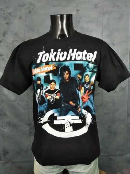 Tokio Hotel T-Shirt Vintage 00s Rock Chang Double Face Logo Rock Band Emo Pop Dark Homme