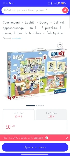 Puzzles & jeu de mémoire de Bluey 