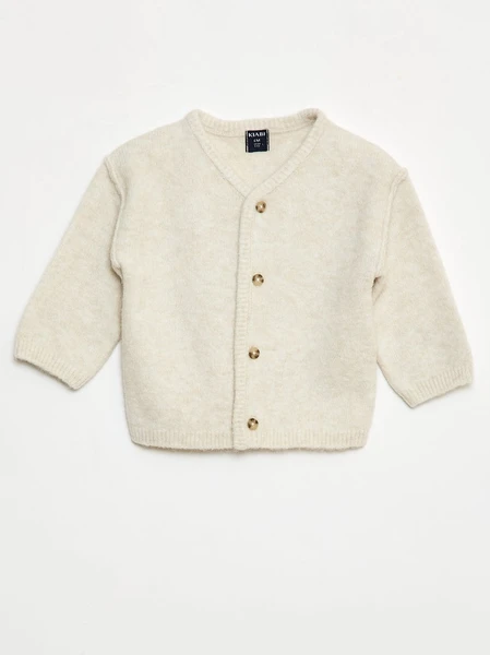 Gilet en maille grosse jauge uni