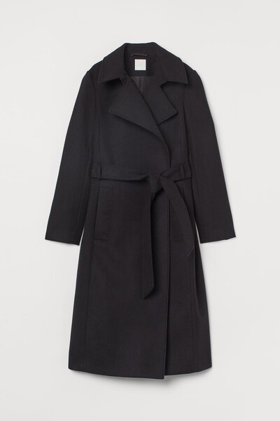 Manteau avec ceinture à nouer