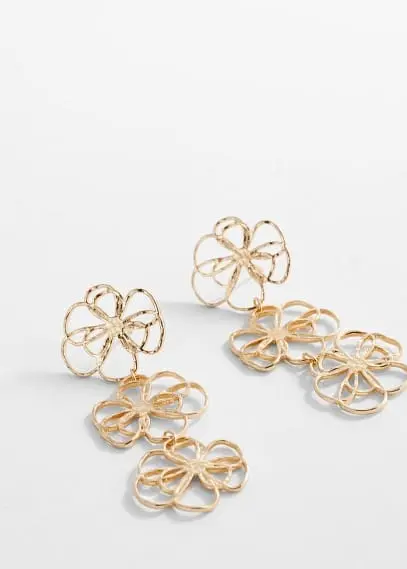 Boucles d'oreilles pendantes fleurs