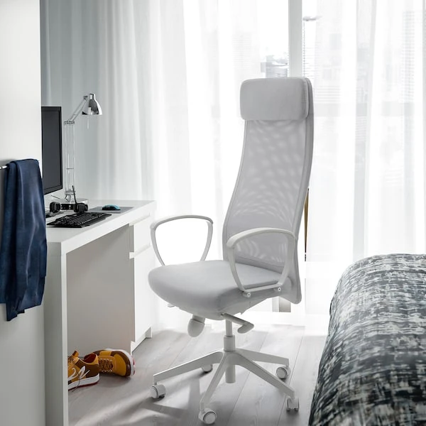 MARKUS Chaise de bureau - Vissle gris clair