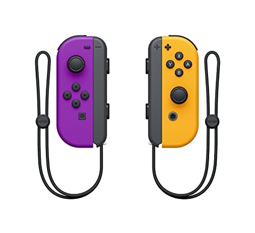 Nintendo Paire de Manettes Joy-Con Gauche Violet Néon/Droite Orange Néon