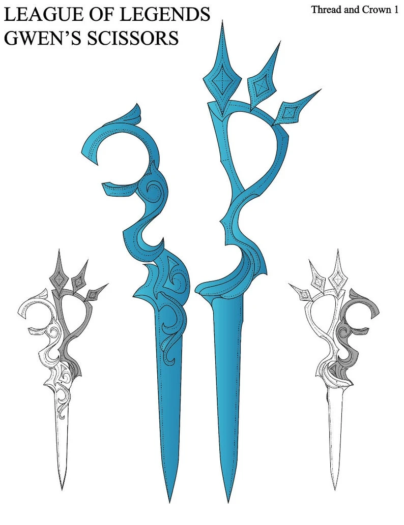 League of Legends Inspired Gwen Scissors Template