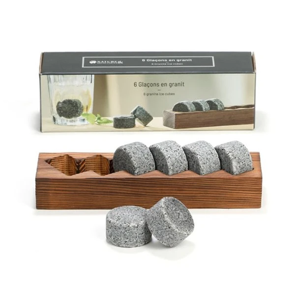 Coffret 6 glaçons en granit