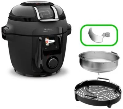 Cookeo MOULINEX Multicuiseur Airfryer Cookeo Infinity avec pale Noir CE9828F0 20 modes de cuisson, 6,5 L