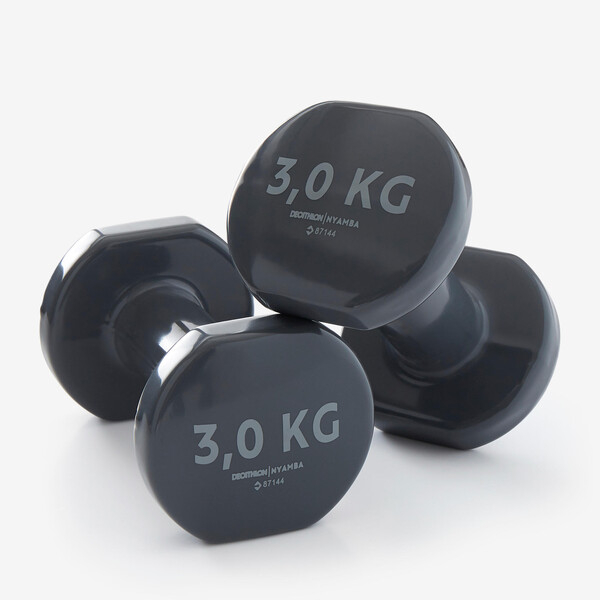 HALTERES TONEDUMBELL 2*3 Kgs ROUGE