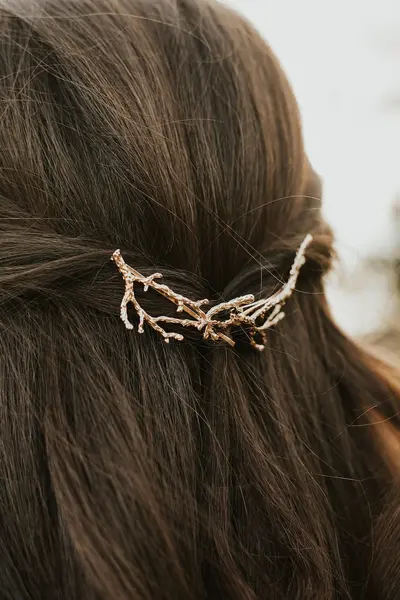 Branch Hair Pin | Twig Bobby Pin | Woodland Wedding Hair | Bridesmaid Hair | Cottagecore Hair Pin | Dainty Hair Pin | Minimal Bridal Hair