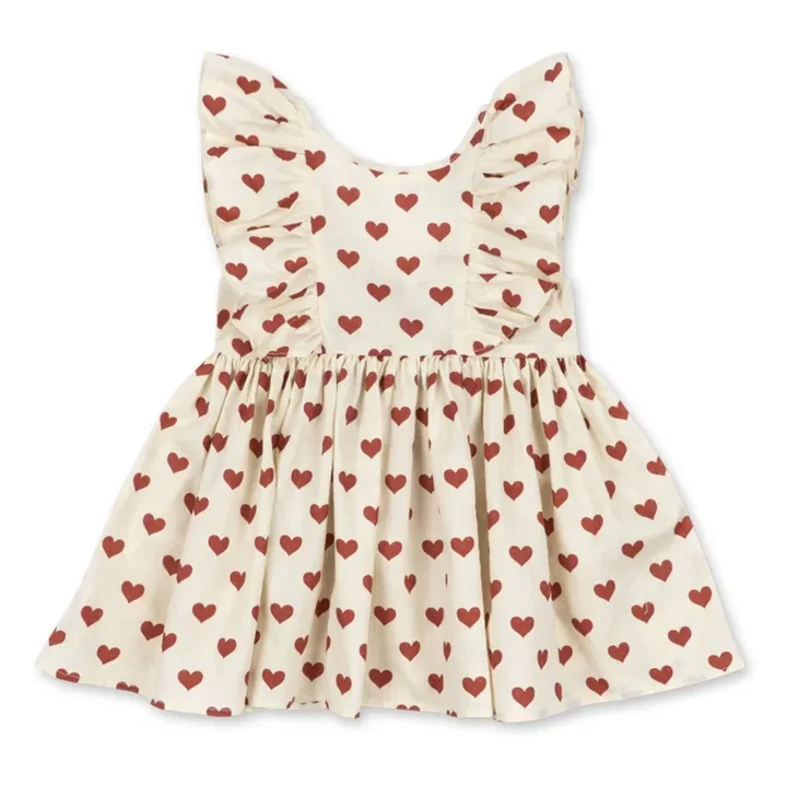 Robe Cianna Cœurs Coton Bio | Ecru
