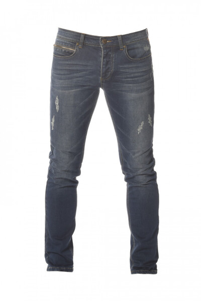 Pantalons Jean used Worker : Jean regular effet usé pour Garçon - D...