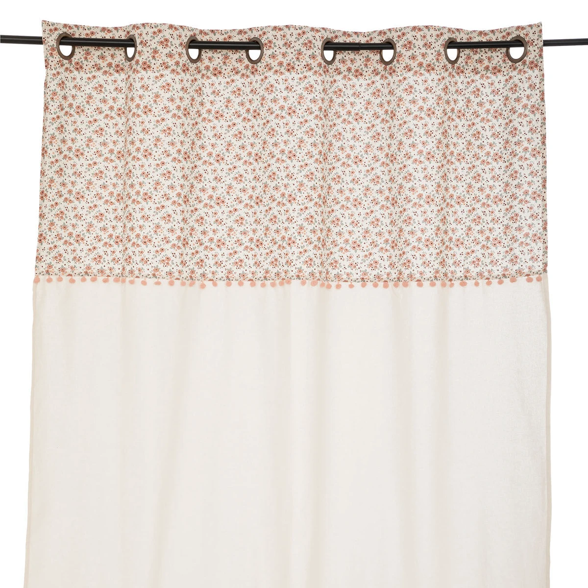 Rideau Pompons multicolore - 140x0.5x260 cm