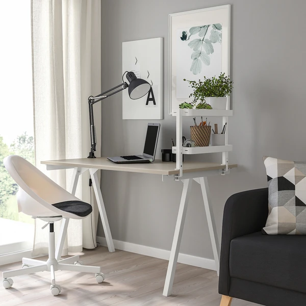 VATTENKAR Étagère pour bureau - blanc 49x15 cm