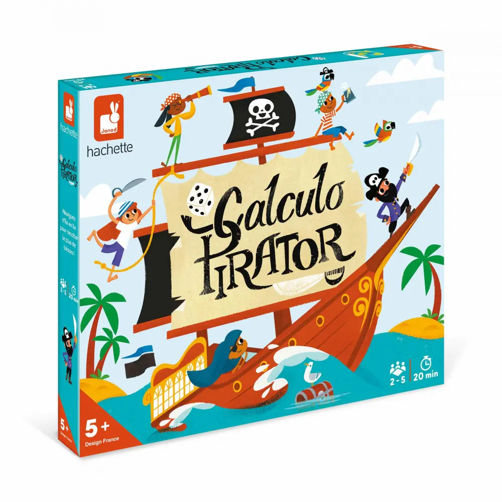 Jeu de société éducatif pour enfant, pirates, calculs - Janod