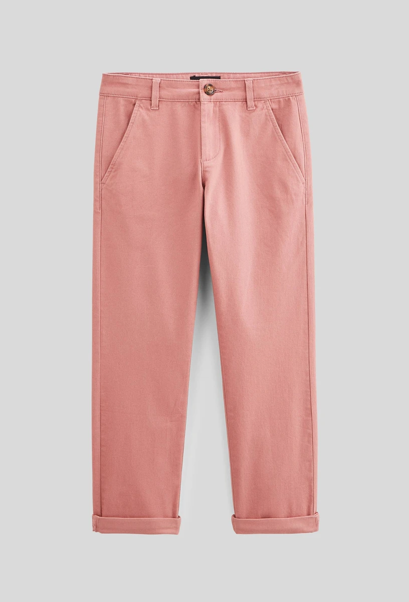 Pantalon chino uni en coton