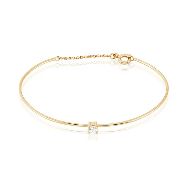 Bracelet Jonc Plaqué Or Jaune Nilay Oxyde De Zirconium