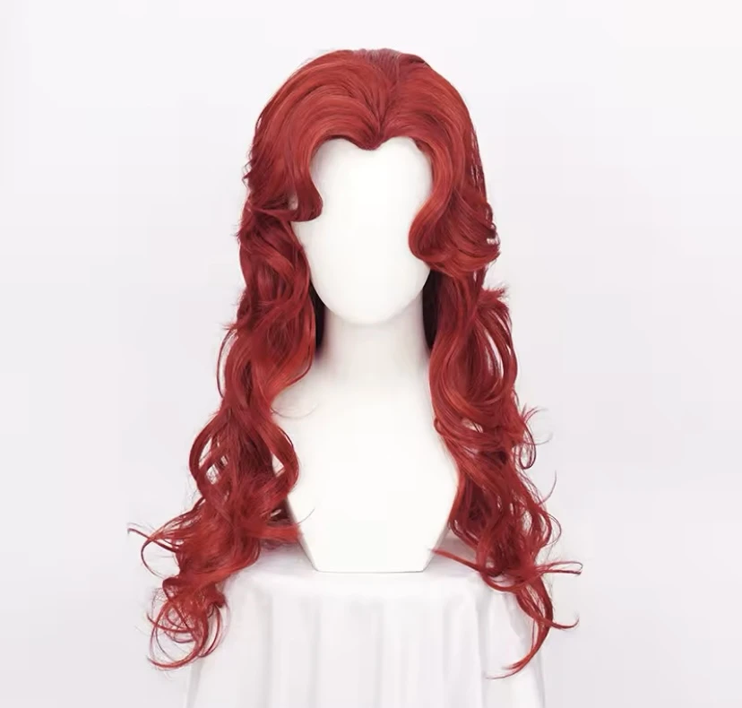 Perruques de Cosplay Poison Ivy 70cm, perruque synthétique longue ondulée rouge foncé résistante à la chaleur + bonnet de perruque - AliExpress 200165144