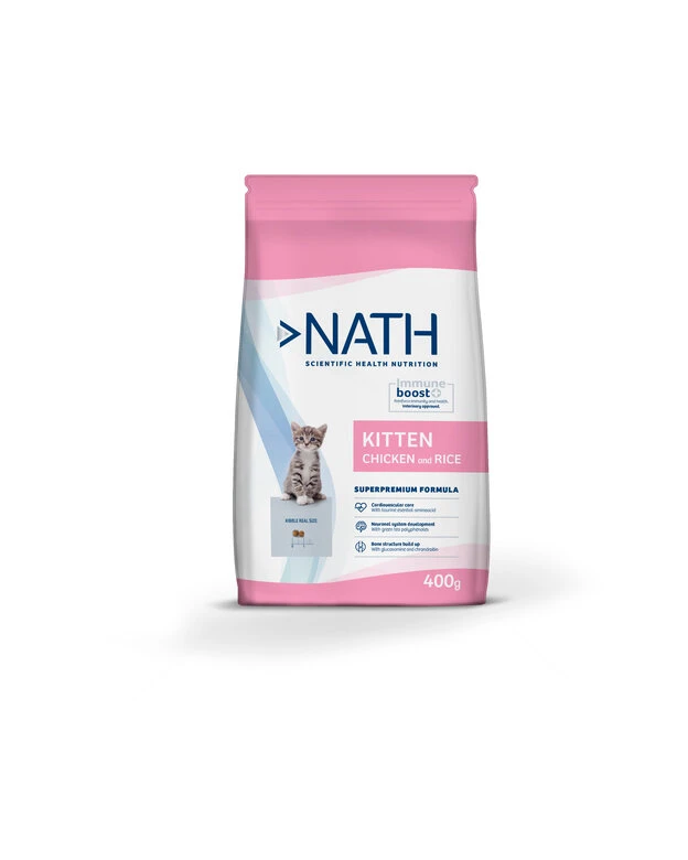 Nath - Croquettes Kitten au Poulet et Riz pour Chatons - 400g | Animalis